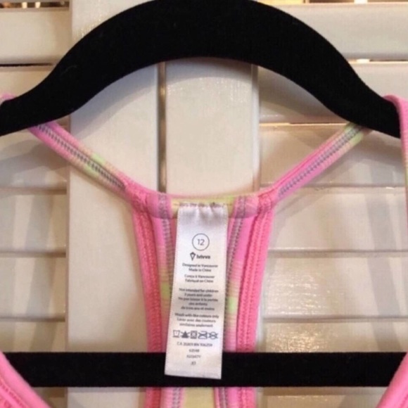 Ivivva Pink Workout Top with Built in Bra - Picture 2 of 4